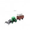 Trator com Reboque Animais 25cm
