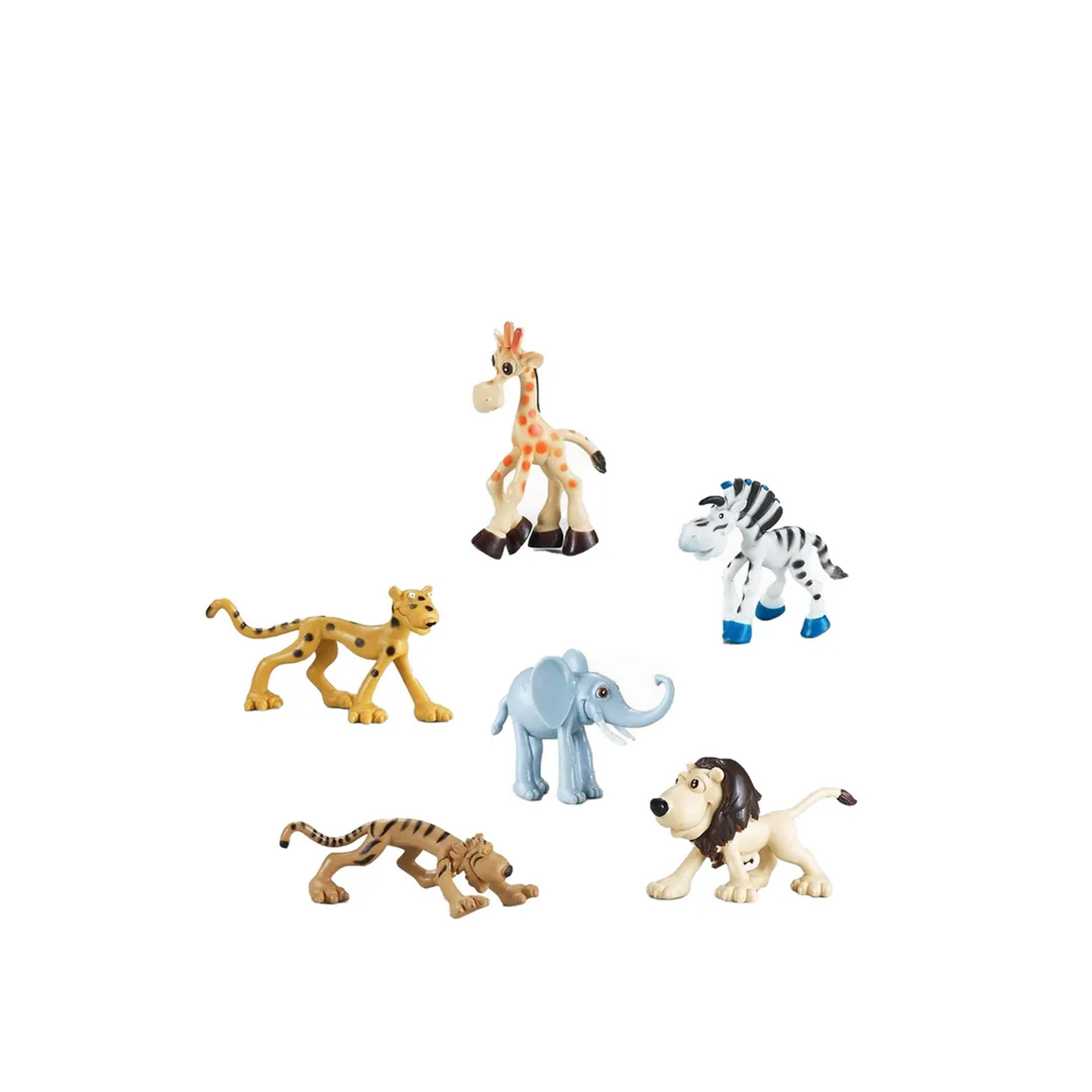 Animais Selva 10X4.5X6cm Pack 6