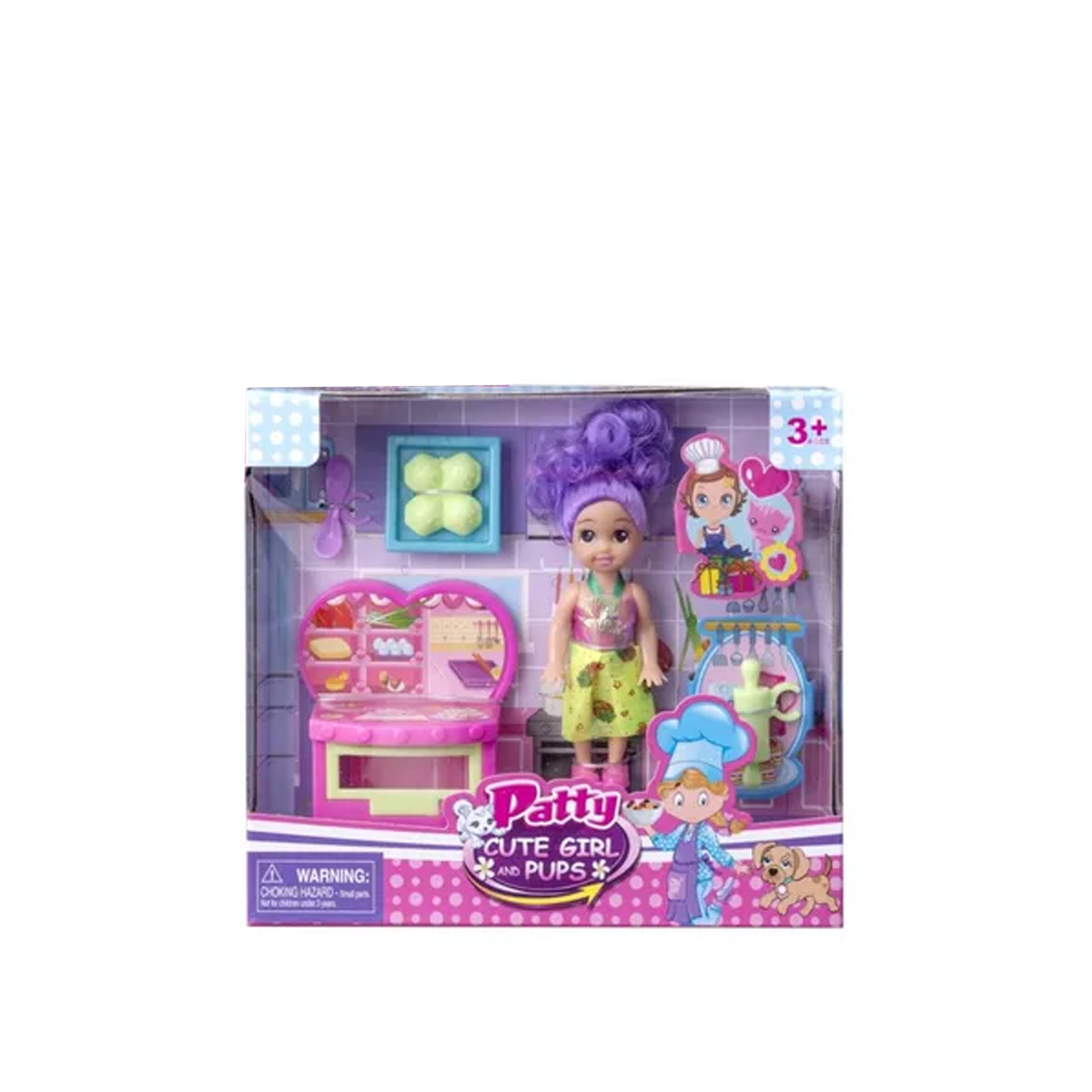 Boneca com Cozinha 13cm