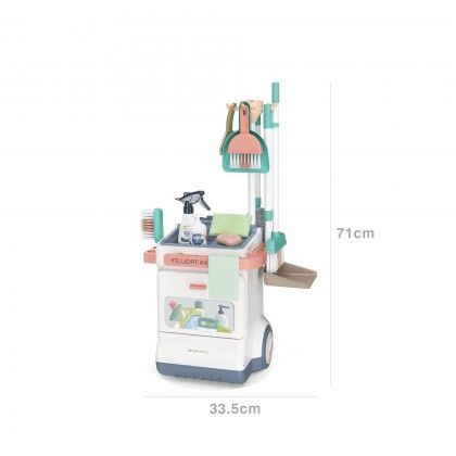 Carro Limpeza Luz / Som 15 Pe�as 33.5X31X71cm