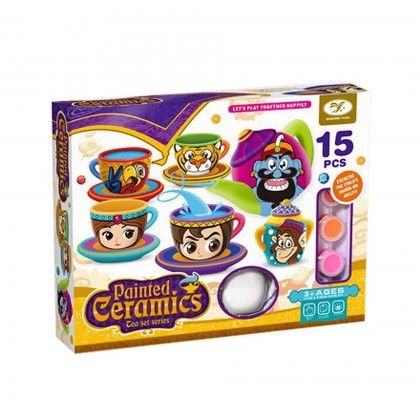 Conjunto Café Cerâmica 15 Peças 25X5X20cm Conjunto Café Cerâmica 15 Peças 25X5X20cm