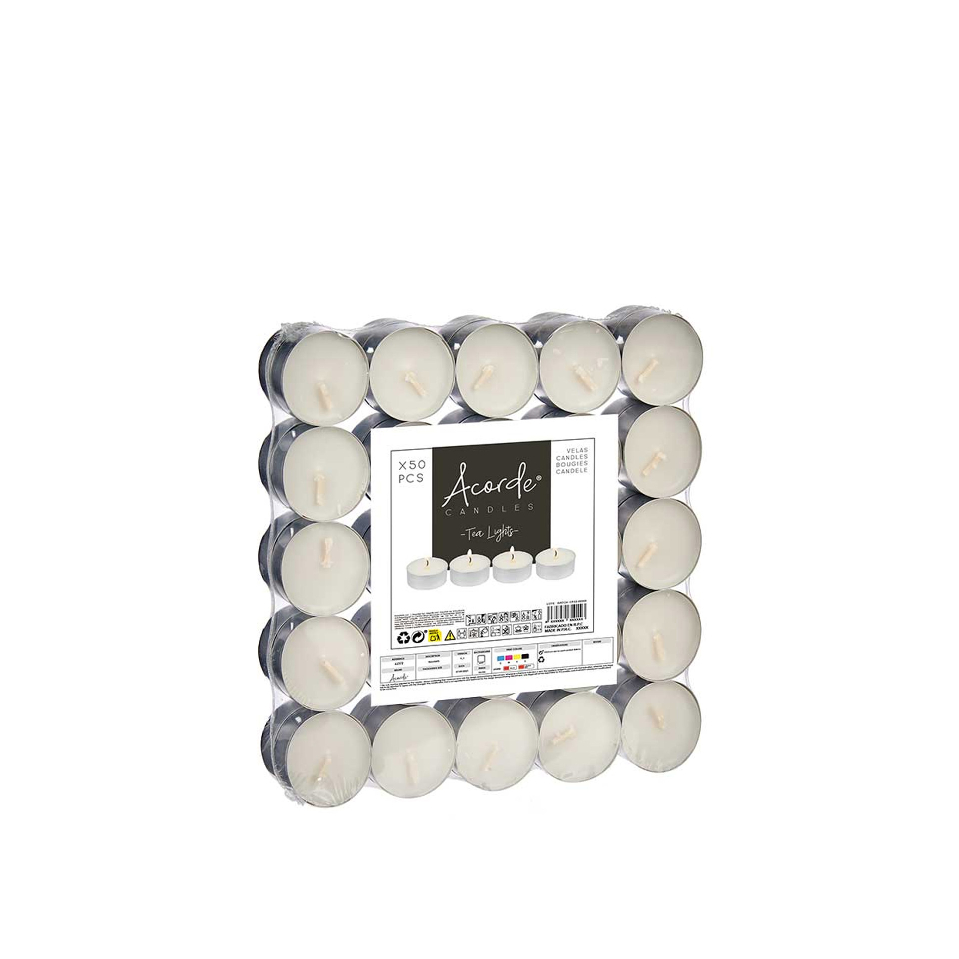 Vela Cera / Alumínio Prateado 3.7X3.7X1.5cm Pack 50