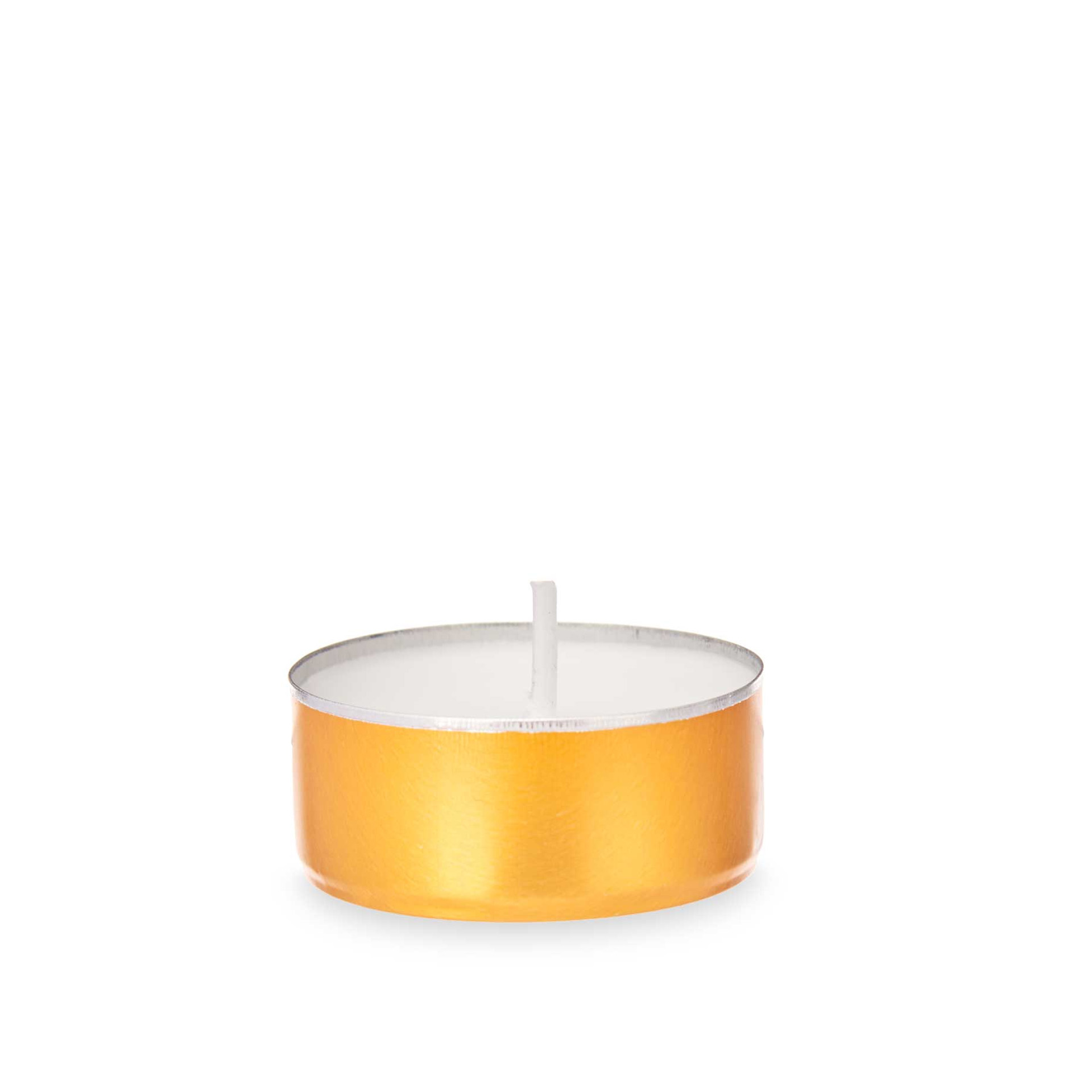 Vela Cera / Alumínio Dourado 3.75X3.75X1.5cm Pack 50