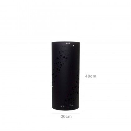 Bengaleiro Metal Furos Preto 20X20X48cm