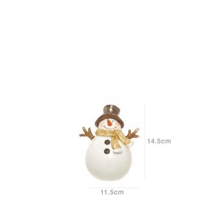 Boneco de Neve Branco 11.5X8.5X14.5cm