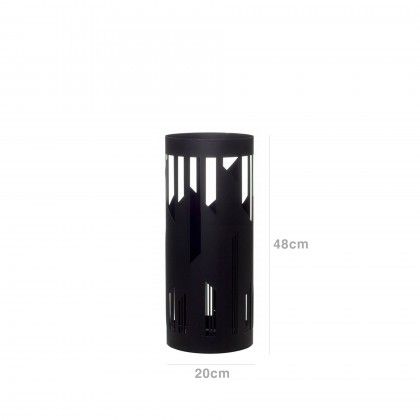 Bengaleiro Metal Riscos Preto 20X20X48cm