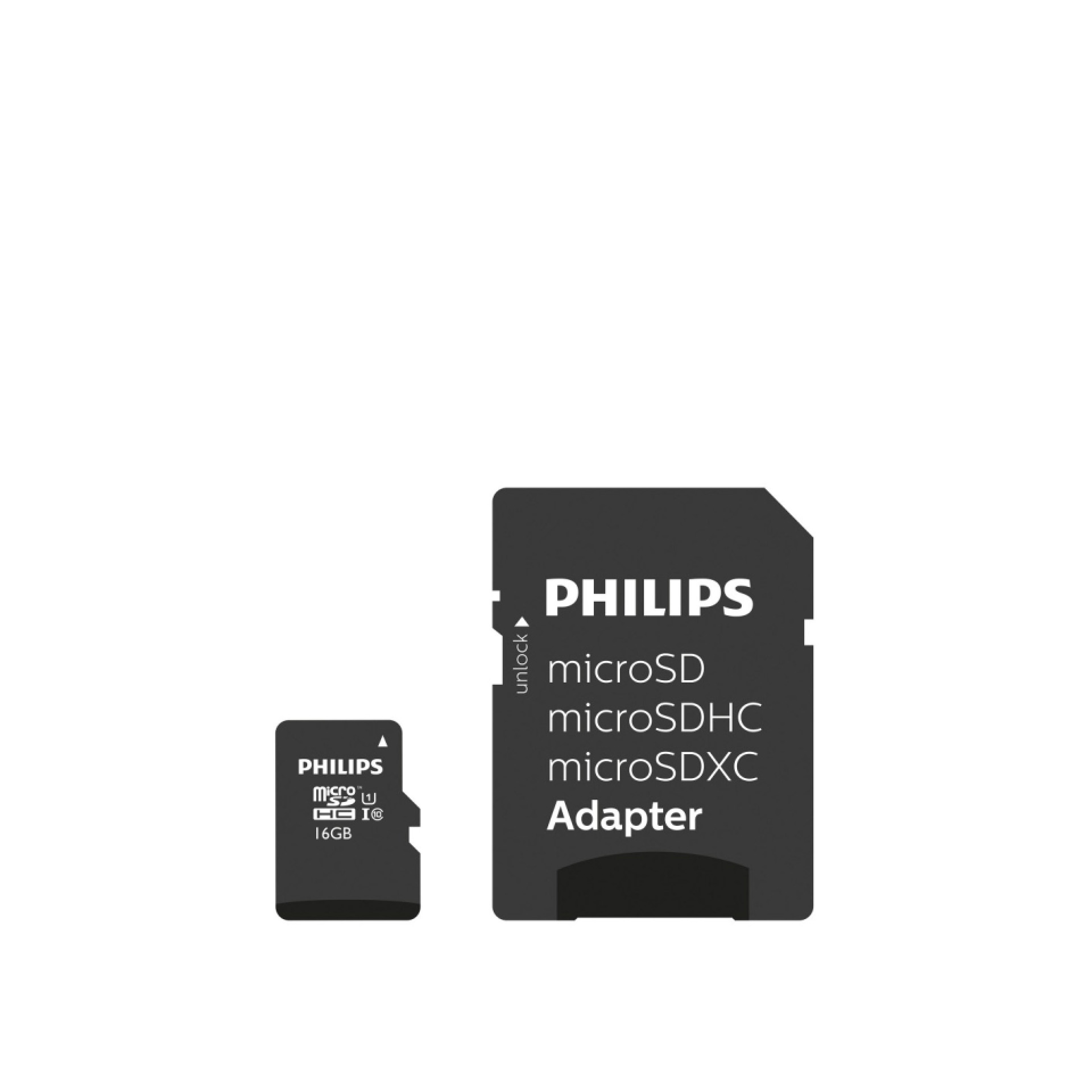 Cartão Micro Sd Philips 16gb + Adaptador
