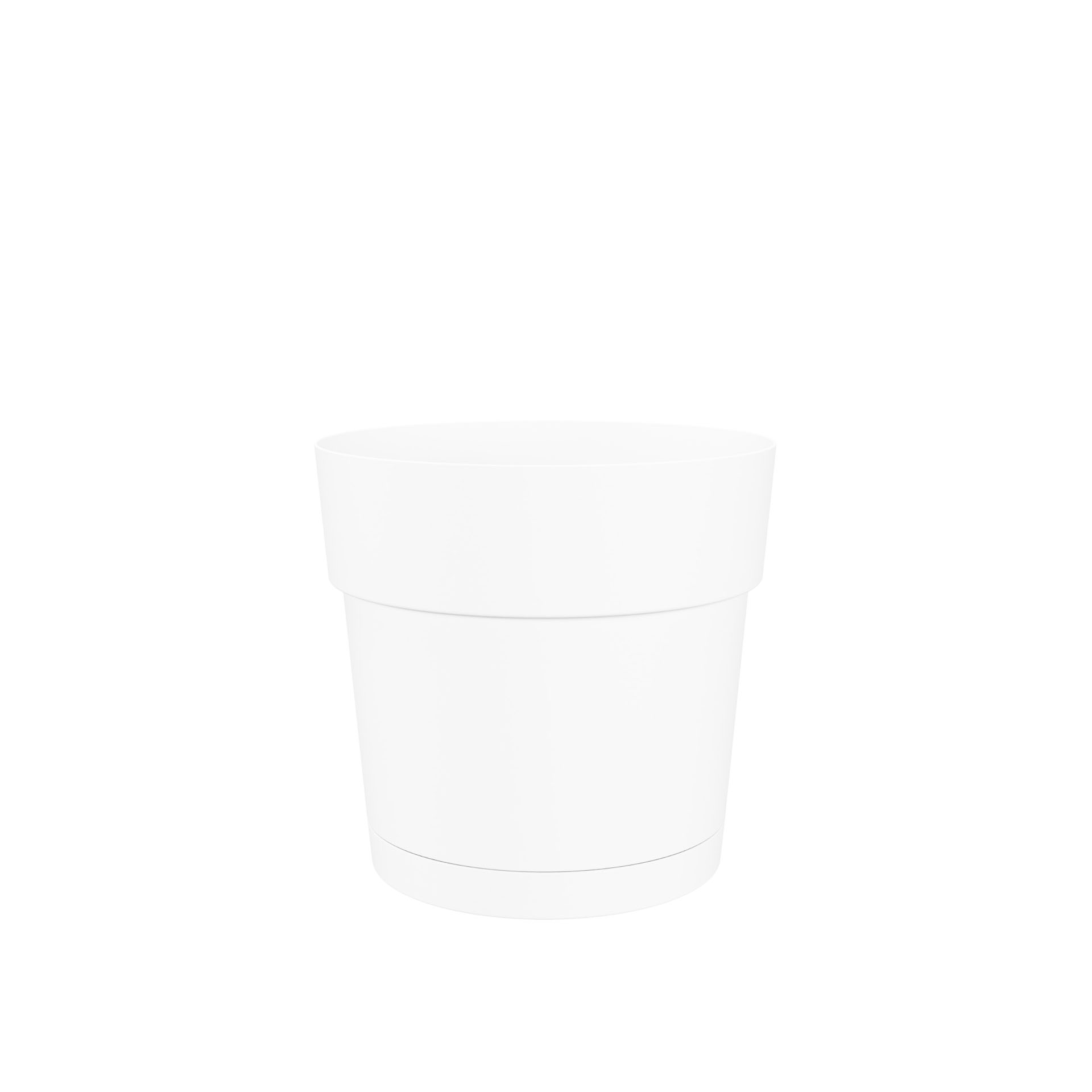 Vaso Capri Largo Com Reserva Água Ø19.5X18.4cm 4L Branco