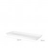 Prato Floreira Capri Xl Retangular 71.5X34X4.5cm Branco