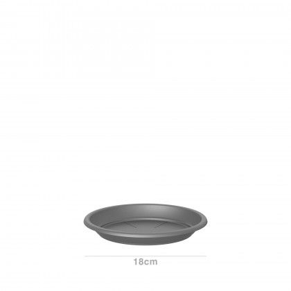 Madagascar Prato Redondo 18cm para Vaso 21cm Antracite
