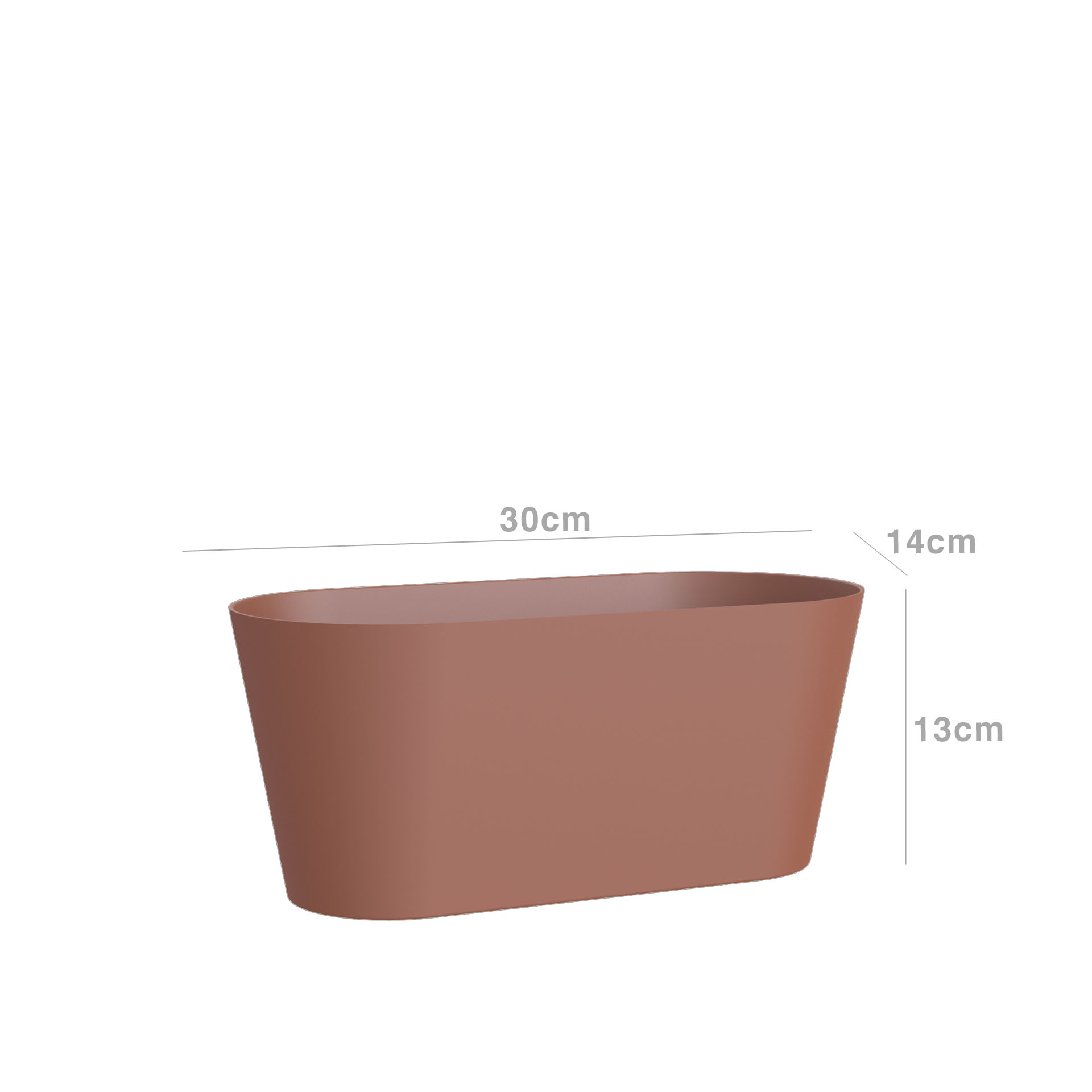 Floreira Porto 30X14.2X12.6cm 3.5L Terracota
