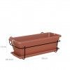 Floreira Venezia Prato + Suporte 50X29X17cm 10L Terracota Floreira Venezia Prato + Suporte 50X29X17cm 10L Terracota