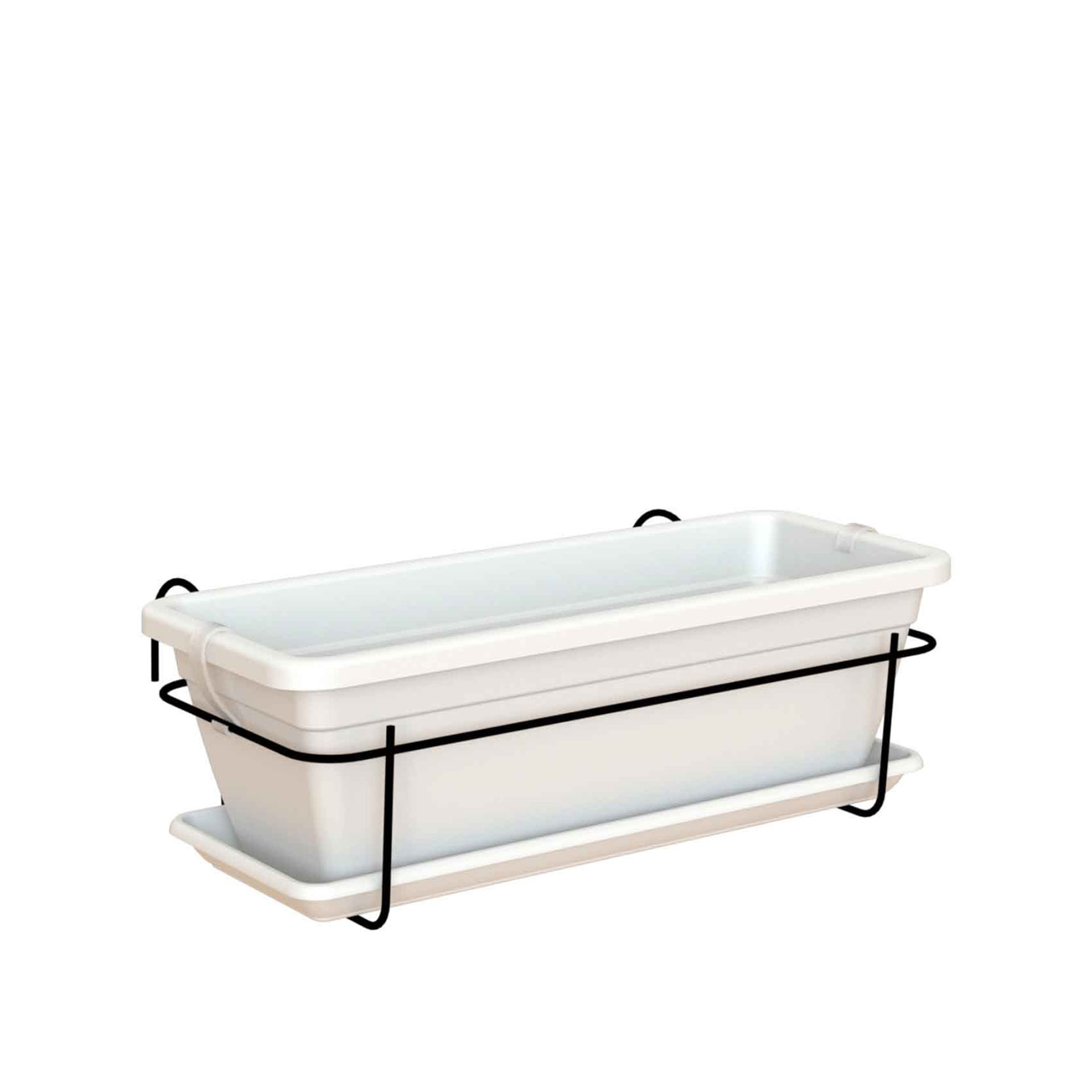 Floreira Venezia Prato + Suporte 50X29X17cm 10L Branco
