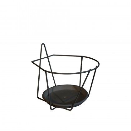 Suporte Parede Com Prato 17.5X17.5X17cm 5Kg Antracite