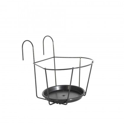 Suporte Varanda Com Prato 17.5X18cm 5Kg Antracite