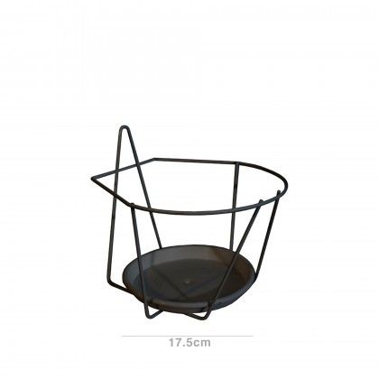 Suporte Parede Com Prato 17.5X17.5X17cm 5Kg Antracite
