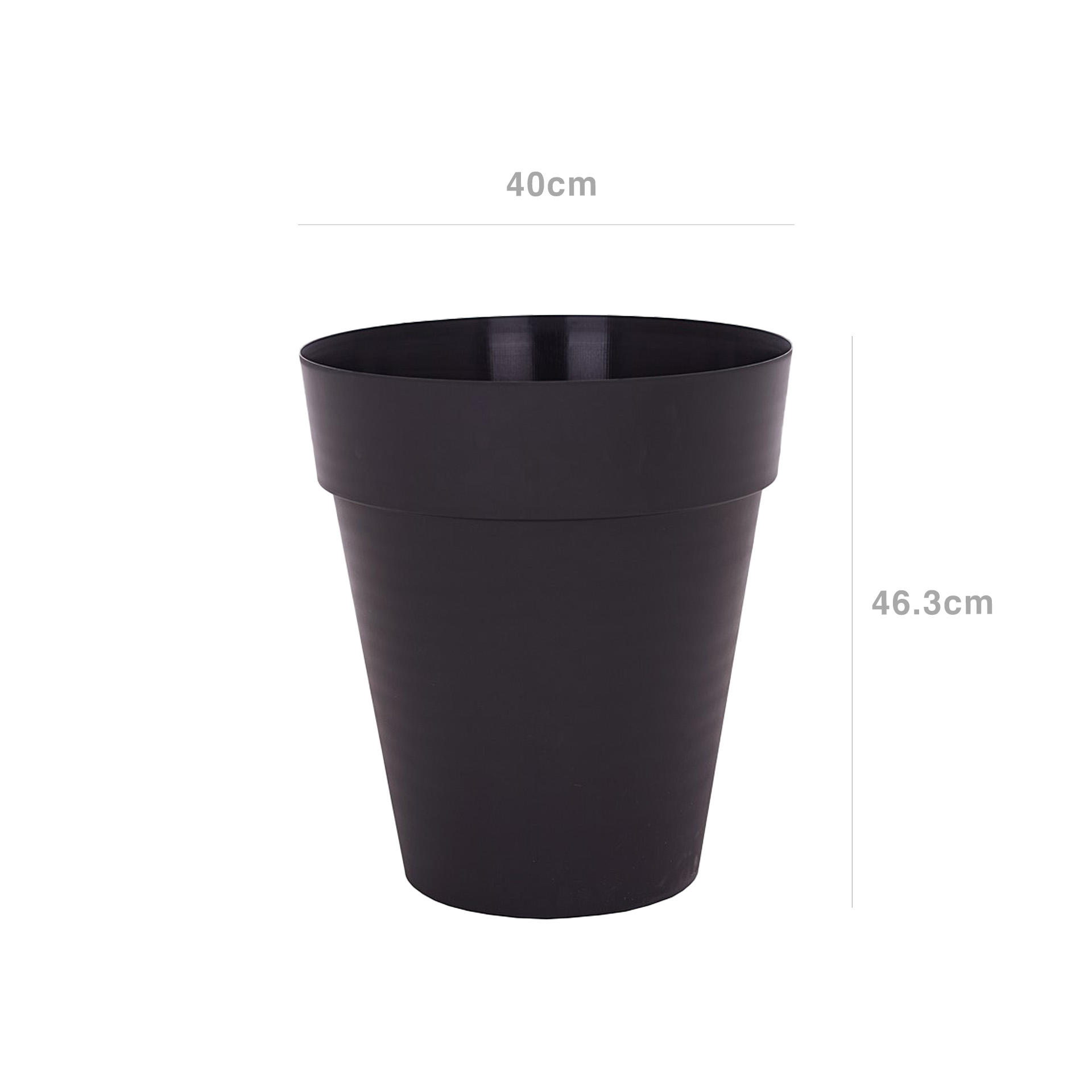 Vaso Capri Alto Ø40X46.3cm 38L Antracite