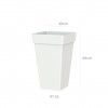 Vaso Capri Alto Quadrado 67.5L 40X40X65cm Branco Vaso Capri Alto Quadrado 67.5L 40X40X65cm Branco