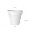 Vaso Capri Redondo 50X41.2cm 50.5L Branco