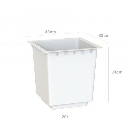 Interior Vaso Pisa 33X33X33cm 20L Branco