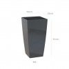 Vaso Pisa 33X33X61cm 45L Antracite