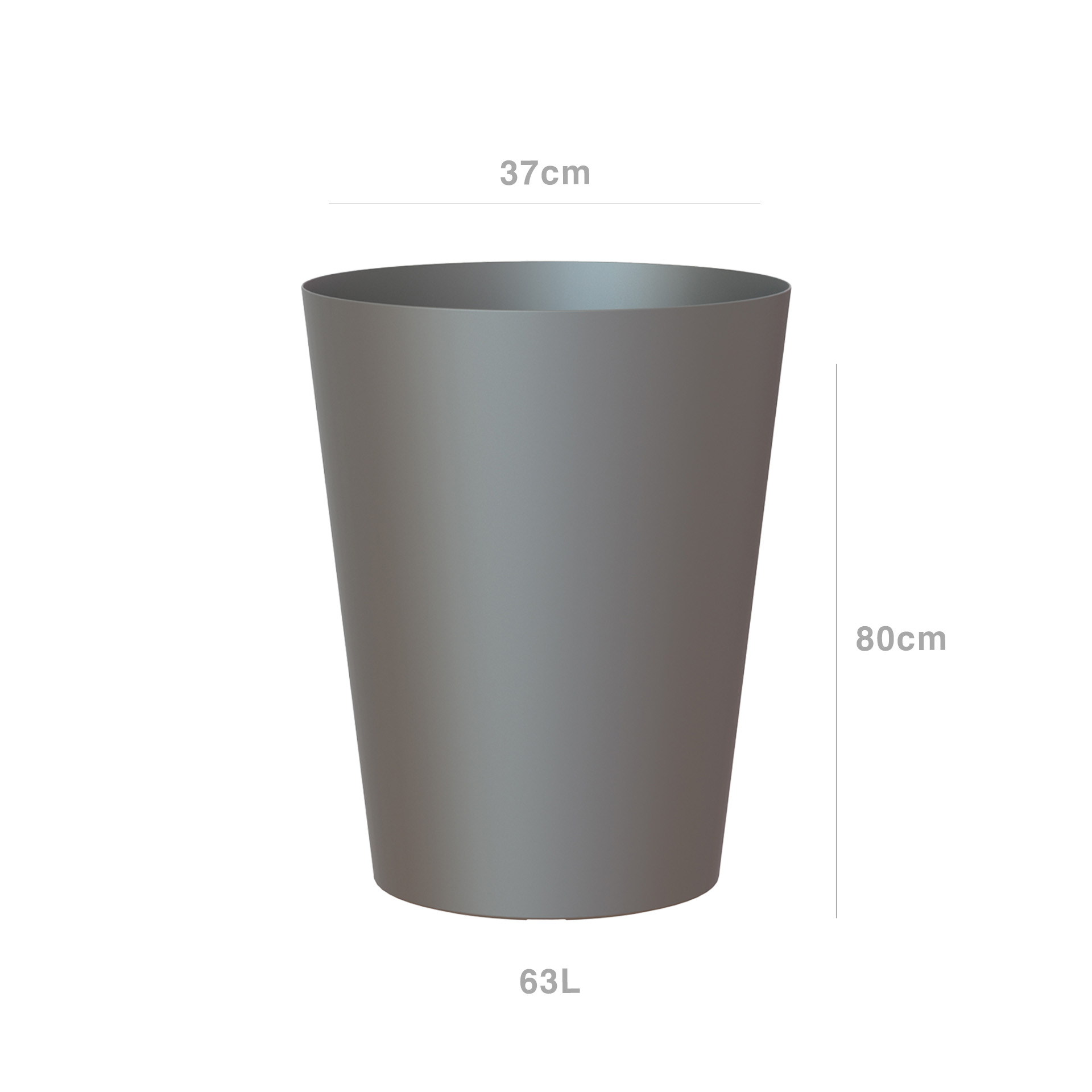 Vaso Porto Alto Ø37X80cm 63L Antracite