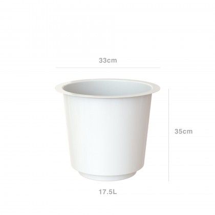 Interior Vaso Santorini 33X35cm 17.5L Branco