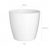 Vaso San Remo Com Rodas 42X39.5cm 42.3L Branco