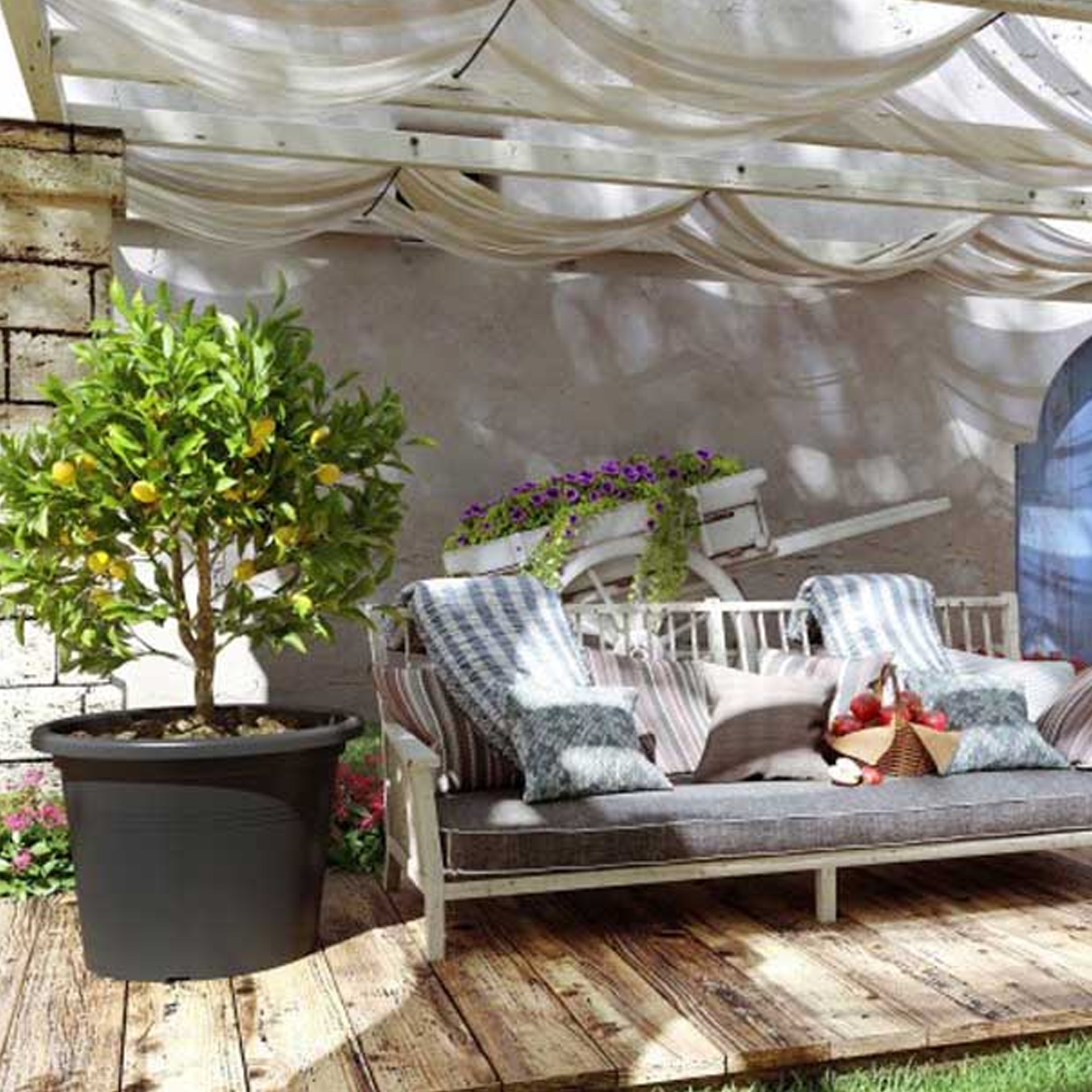 Vaso Venezia Cilindro Ø35X24.9cm 13L Antracite