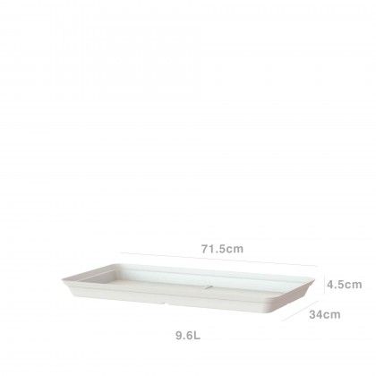 Prato Floreira Capri Xl Retangular 71.5X34X4.5cm Branco Prato Floreira Capri Xl Retangular 71.5X34X4.5cm Branco