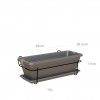 Floreira Venezia Prato + Suporte 50X29X17cm 10L Antracite