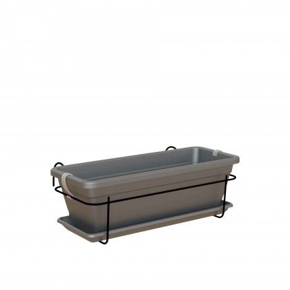 Floreira Venezia Prato + Suporte 50X29X17cm 10L Antracite