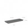 Prato Venezia Retangular 57.4X17.5X3.3cm Antracite