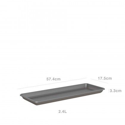Prato Venezia Retangular 57.4X17.5X3.3cm Antracite