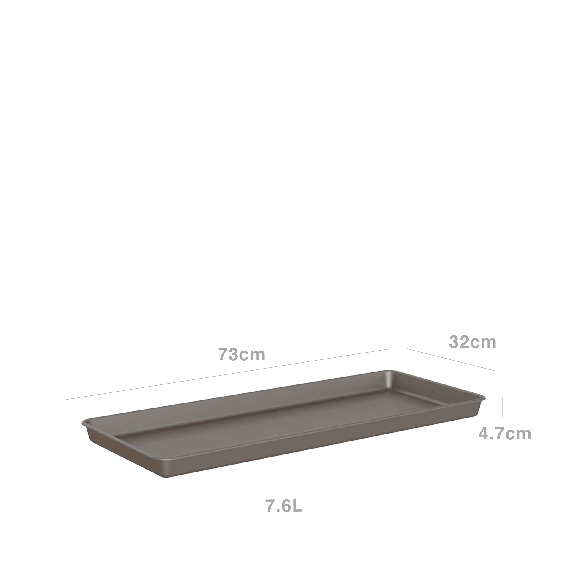 Prato Venezia Xl Retangular 73X32X4.7cm 5.2L Bronze