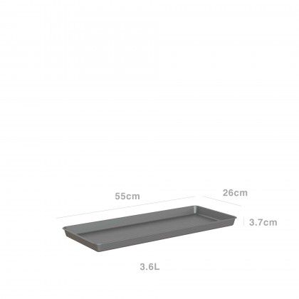 Prato Venezia Xl Retangular 55X26X3.7cm 5.2L Antracite