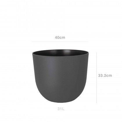 Vaso Havana Natural Ø40X33.2cm 31L Antracite Vulcano Vaso Havana Natural Ø40X33.2cm 31L Antracite Vulcano