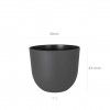 Vaso Havana Natural Ø40X33.2cm 31L Antracite Vulcano Vaso Havana Natural Ø40X33.2cm 31L Antracite Vulcano