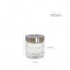 Frasco Hermtico Vidro Tampa Metal 850ml 11X12cm