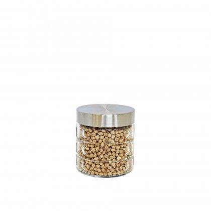 Frasco Hermtico Vidro Tampa Metal 850ml 11X12cm
