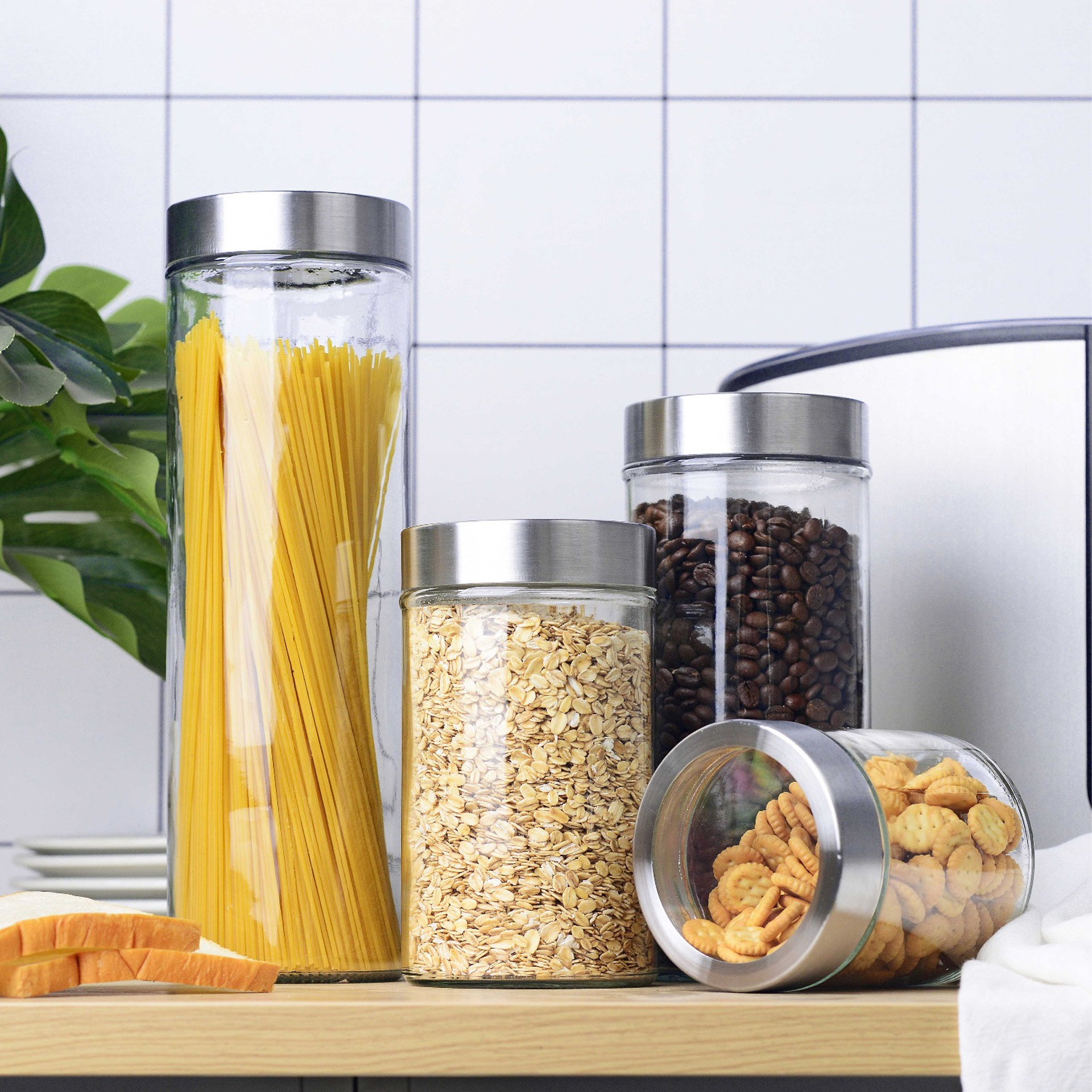 Frasco Hermético Kitchenware com Tampa Metal 650ml
