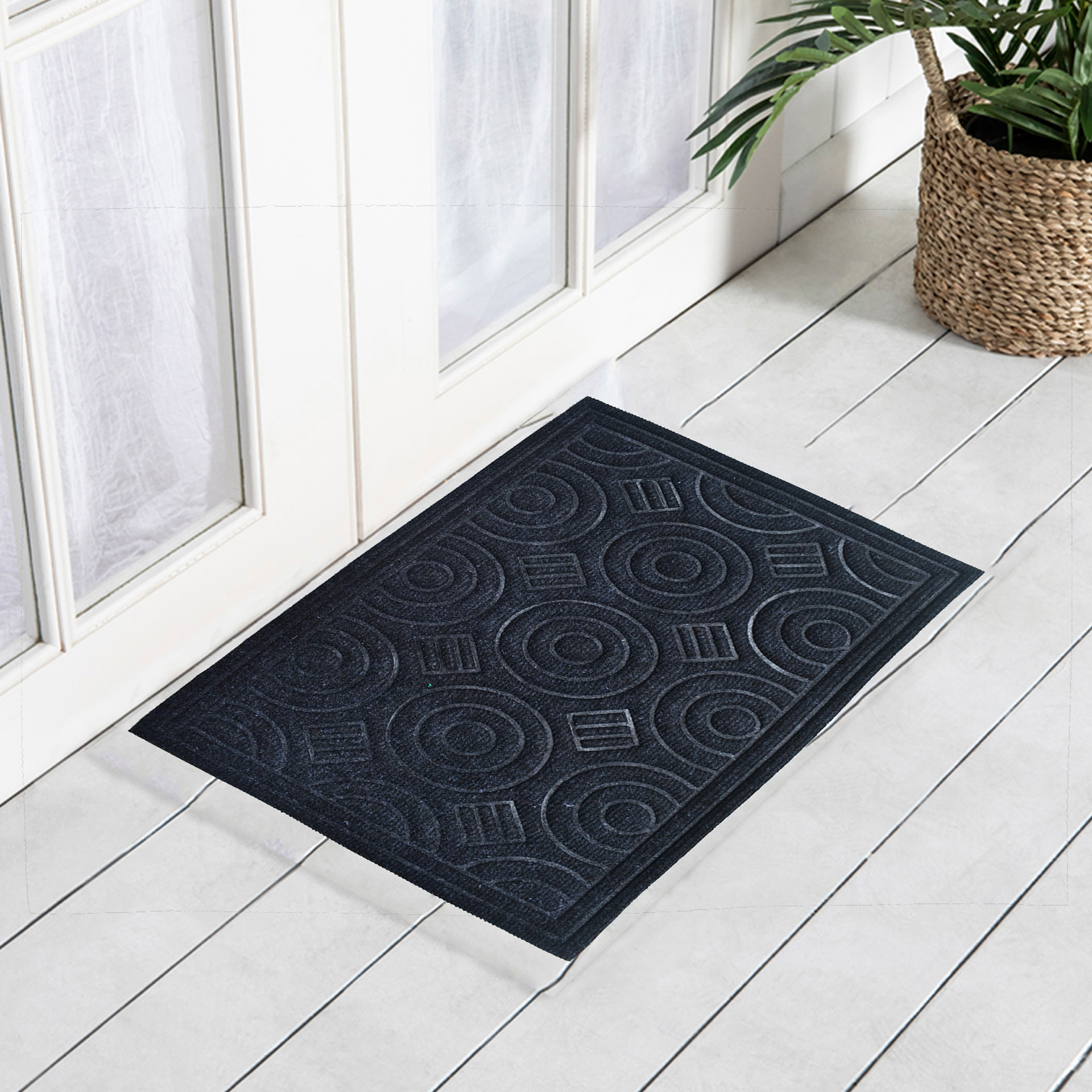 Tapete Porta Leno / 40% Borracha Cinza 40X60cm