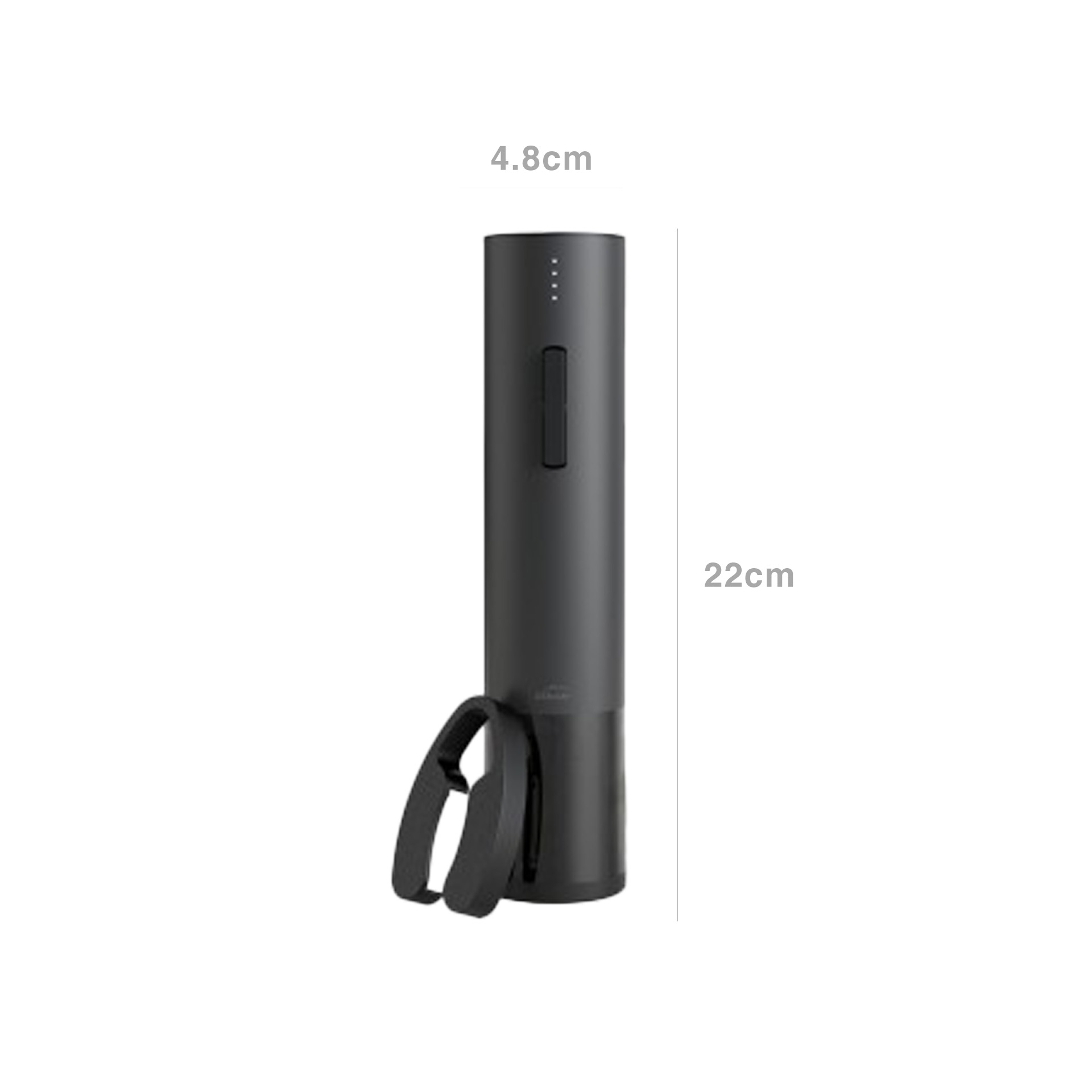 Saca-Rolhas Elétrico Luxe Preto 4.8X22cm