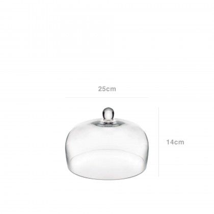 Camp�nula Cobre Pratos Vidro Redonda 25X14X18.5cm