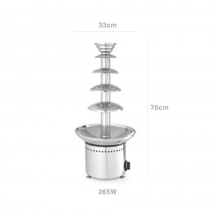 Fonte Chocolate Inox 5 Níveis 265W 6kg 33X70cm Fonte Chocolate Inox 5 Níveis 265W 6kg 33X70cm