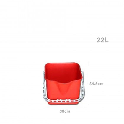 Balde Quadrado Vermelho 22L 38X34.5X34.5cm Balde Quadrado Vermelho 22L 38X34.5X34.5cm