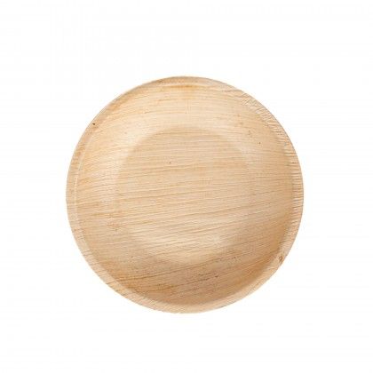 Prato Folha de Palmeira Redondo 23X2cm Pack 25