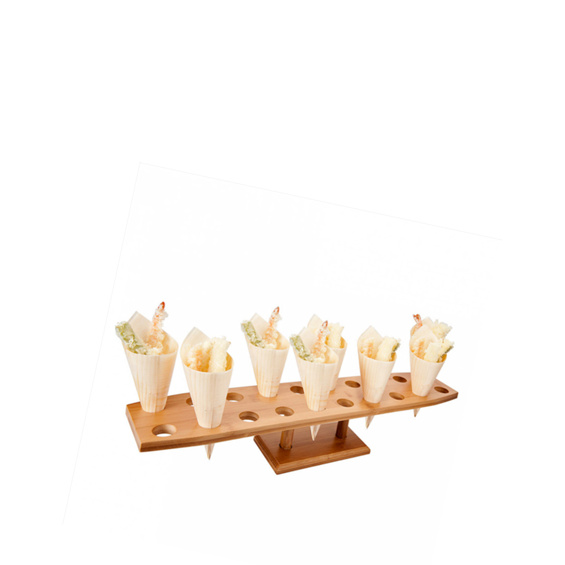 Suporte Bambu Natural 20 Cones 50X14.7X9cm
