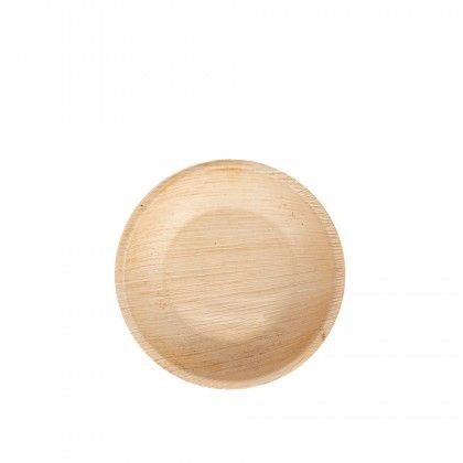 Prato Folha de Palmeira Redondo 12.5X2cm Pack 25