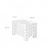 Contentor Palete Perfurado Branco 250l 100X60X65cm Contentor Palete Perfurado Branco 250l 100X60X65cm